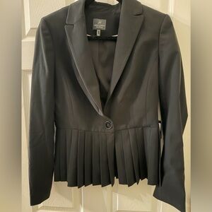 Adrianna Papell Black Pleated Blazer